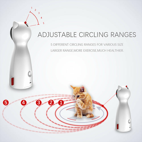 Smart Automatic Laser Cat Toy — Self-Rotating LED Interactive Chaser