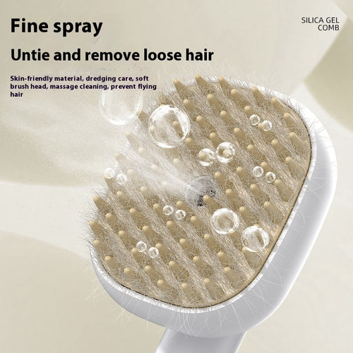 Electric Spray Massage Comb for Cats & Dogs — One-Click Mist + Detangle