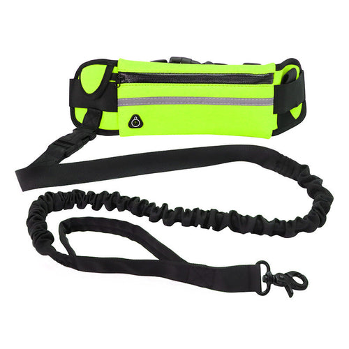 Hands-Free Dog Leash Running Belt — Waist Leash with Shock Absorber for Walking & Training