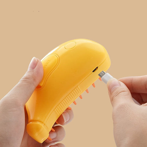 3-in-1 Steam Grooming Brush for Cats & Dogs — Clean, Massage & Detangle