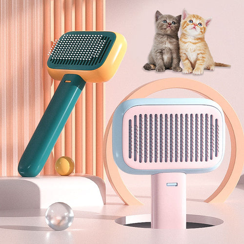 Detangling Grooming Comb for Cats & Dogs — Anti-Knot Massage Brush