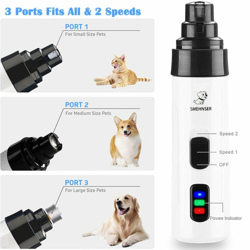 Cordless Electric Pet Nail Trimmer — Quiet & Stress-Free Nail Filing