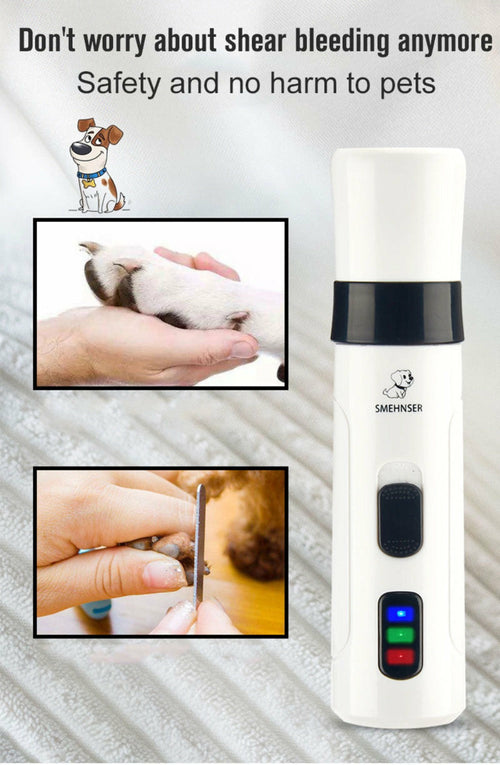 Cordless Electric Pet Nail Trimmer — Quiet & Stress-Free Nail Filing