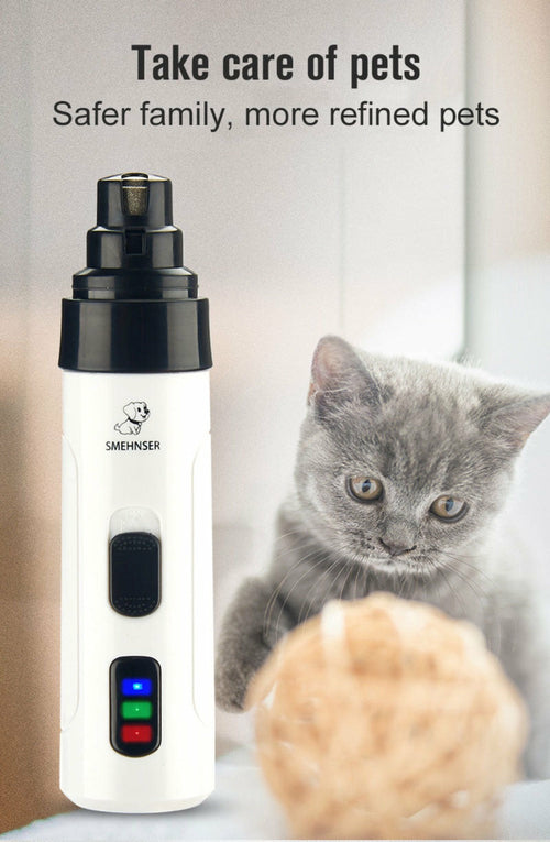 Cordless Electric Pet Nail Trimmer — Quiet & Stress-Free Nail Filing