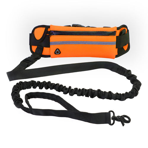 Hands-Free Dog Leash Running Belt — Waist Leash with Shock Absorber for Walking & Training