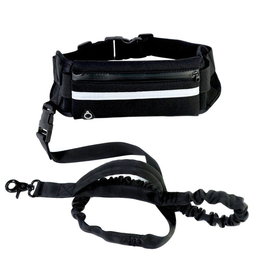 Hands-Free Dog Leash Running Belt — Waist Leash with Shock Absorber for Walking & Training
