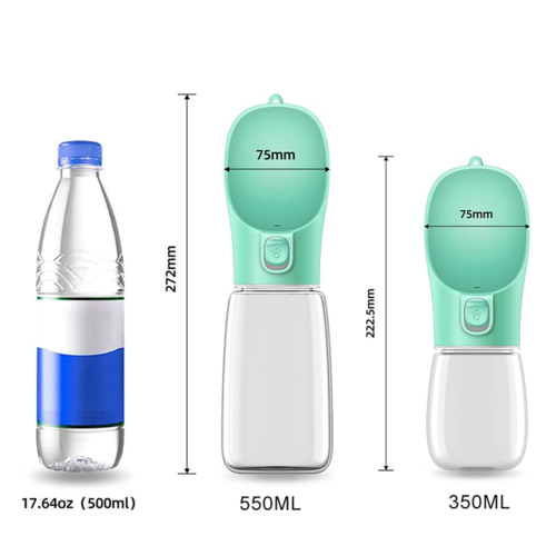 Outdoor Pet Water Bottle — Travel Feeder & Water Dispenser for Dogs & Cats (350ml / 550ml)
