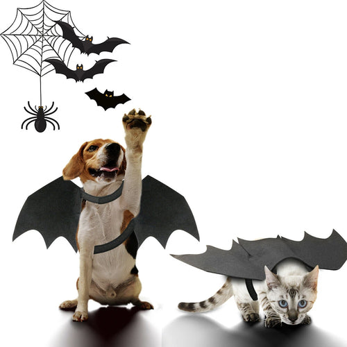Halloween Bat Wings Pet Costume — Cute Dress-Up for Cats & Dogs