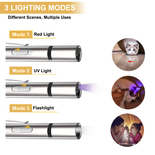 7-in-1 LED Laser Pointer Cat Toy — Interactive Training & Exercise Tool
