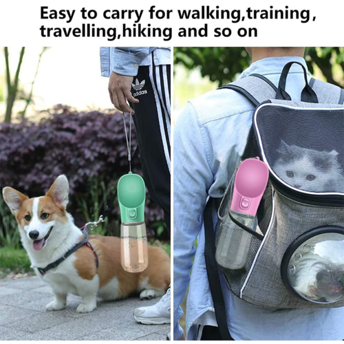 Outdoor Pet Water Bottle — Travel Feeder & Water Dispenser for Dogs & Cats (350ml / 550ml)