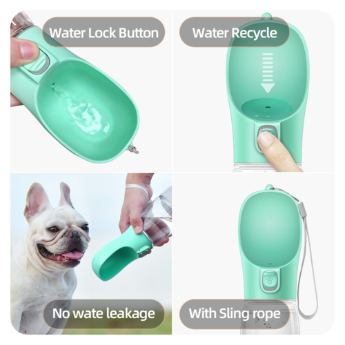 Outdoor Pet Water Bottle — Travel Feeder & Water Dispenser for Dogs & Cats (350ml / 550ml)